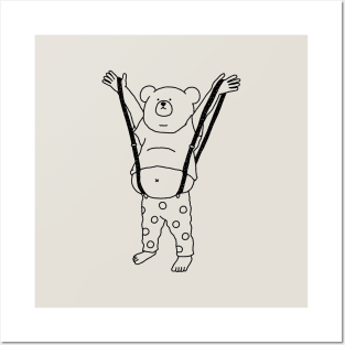 Suspenders Bear Posters and Art